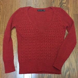 The Limited red woven sweater